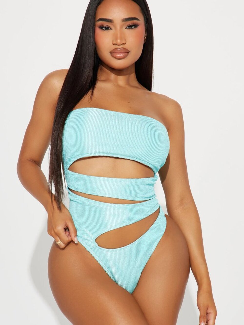 Teal Cutout One Piece Suitsuit